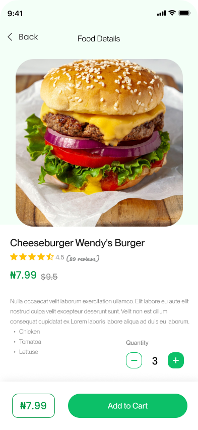 VEVGO app — Order